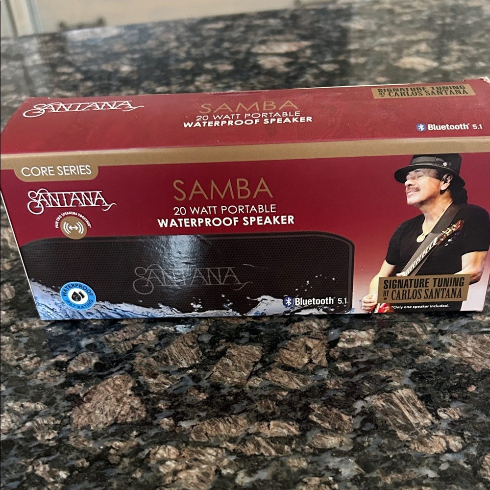 SANTANA  SAMBA 20 WATT PORTABLE WATERPROOF SPEAKER NWT